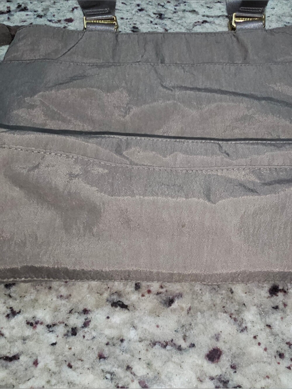 Baggallini Tulum Light Weight Nylon Taupe Travel Tote Bag - Picture 9 of 11